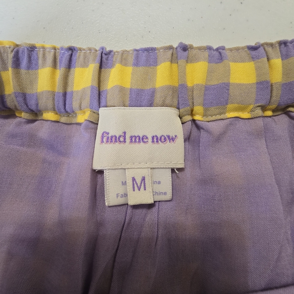 Anthropologie Yellow Violet Gingham Straight-Leg Pants - Women - Picture 10 of 13